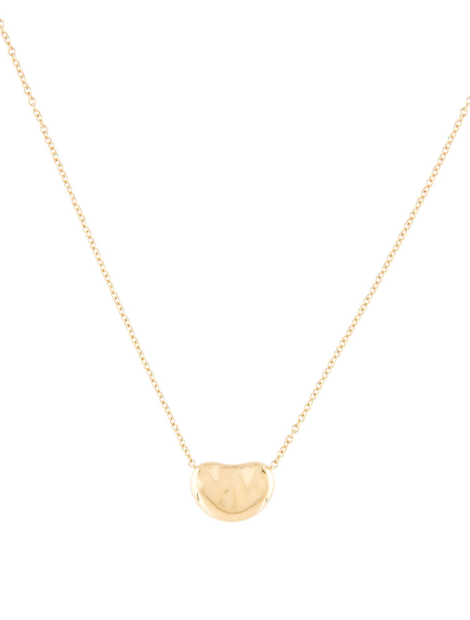 Tiffany & Co. 18K Bean Design Pendant Necklace - Pendant Necklace ...
