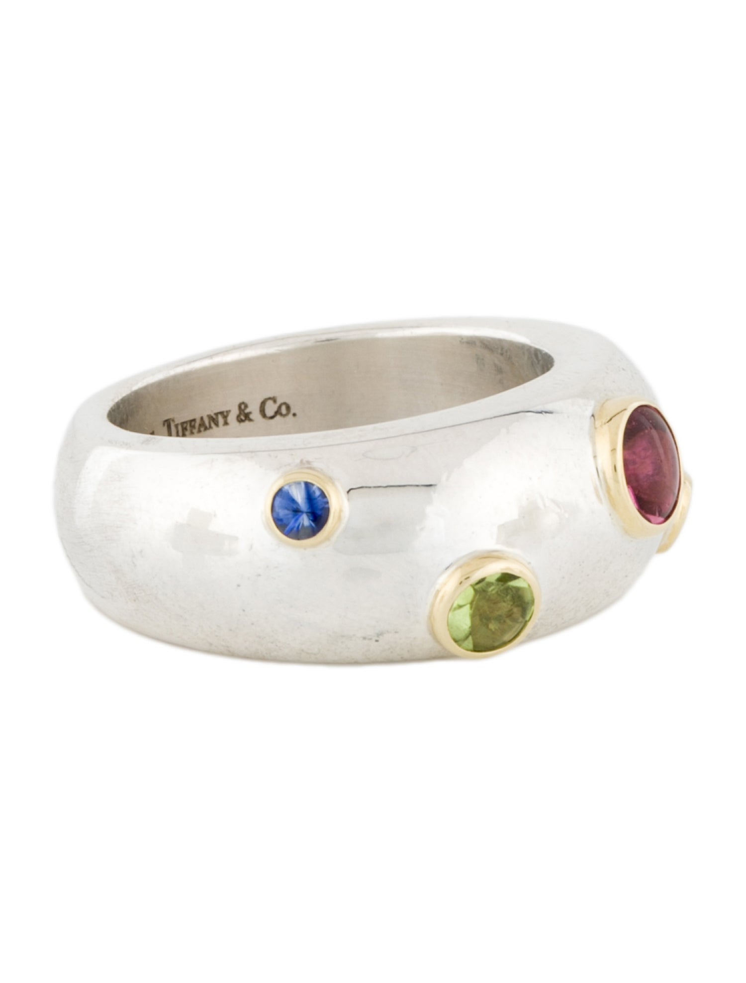 Tiffany & Co. Tourmaline, Peridot & Sapphire Band Ring