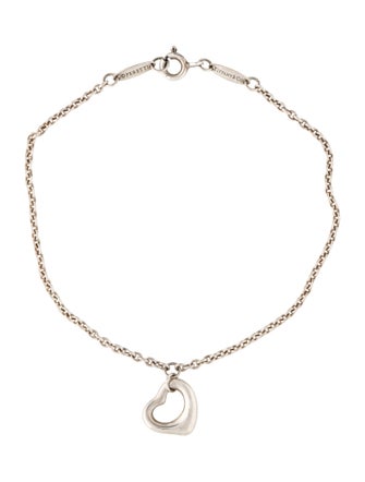 Tiffany & Co. Open Heart Charm Bracelet