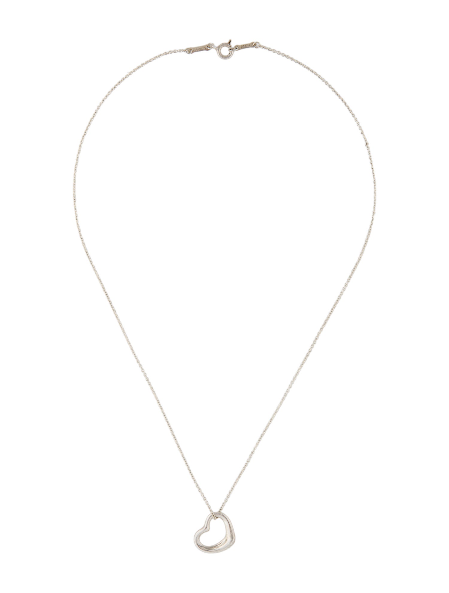 Tiffany & Co. Open Heart Pendant Necklace