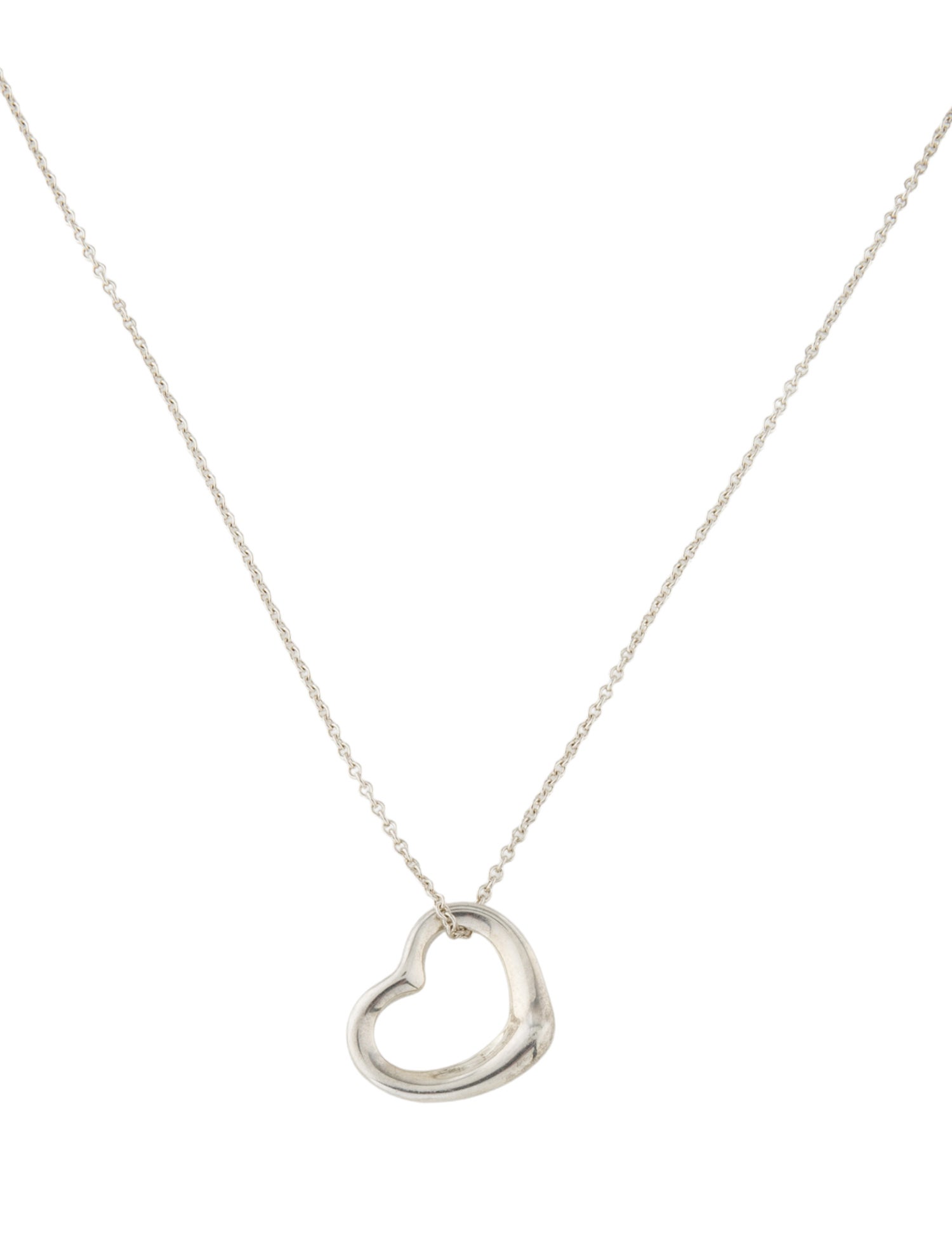 Tiffany & Co. Open Heart Pendant Necklace