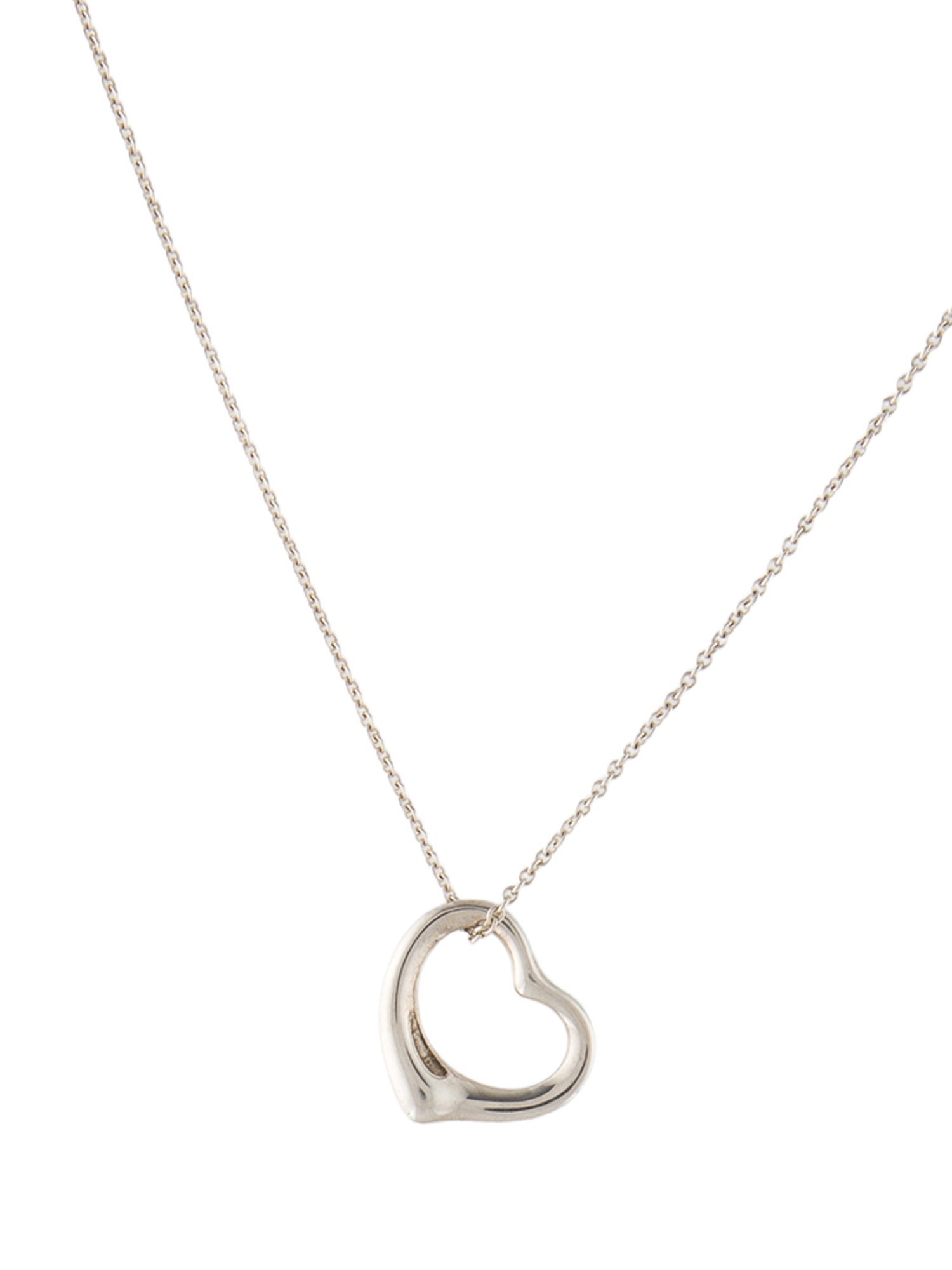 Tiffany & Co. Vintage Open Heart Pendant Necklace