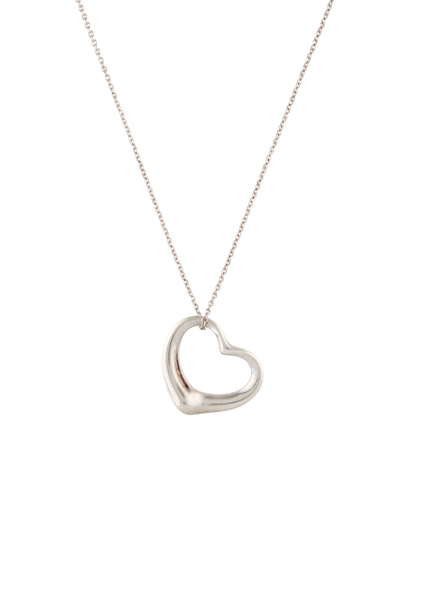 Tiffany & Co. Open Heart Pendant Necklace