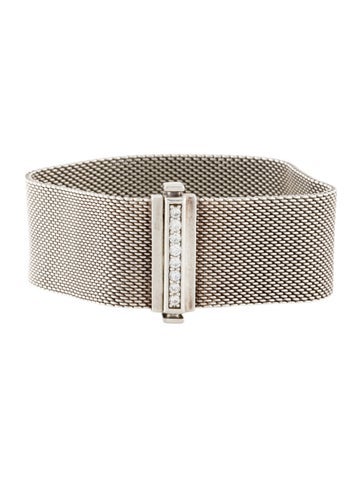 Tiffany & Co. Link Diamond Somerset Mesh Bracelet