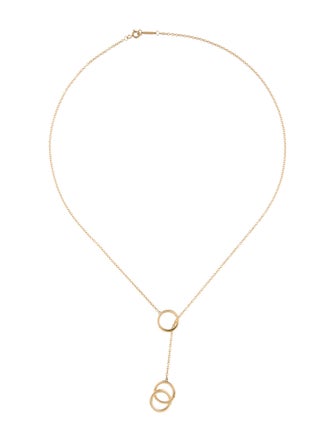 Tiffany & Co. 18K 1837 Interlocking Circles Lariat Necklace