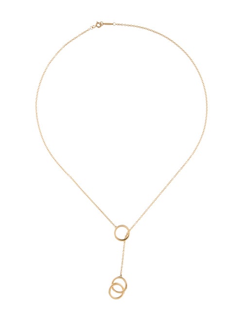 Tiffany & Co. 18K 1837 Interlocking Circles Lariat Necklace