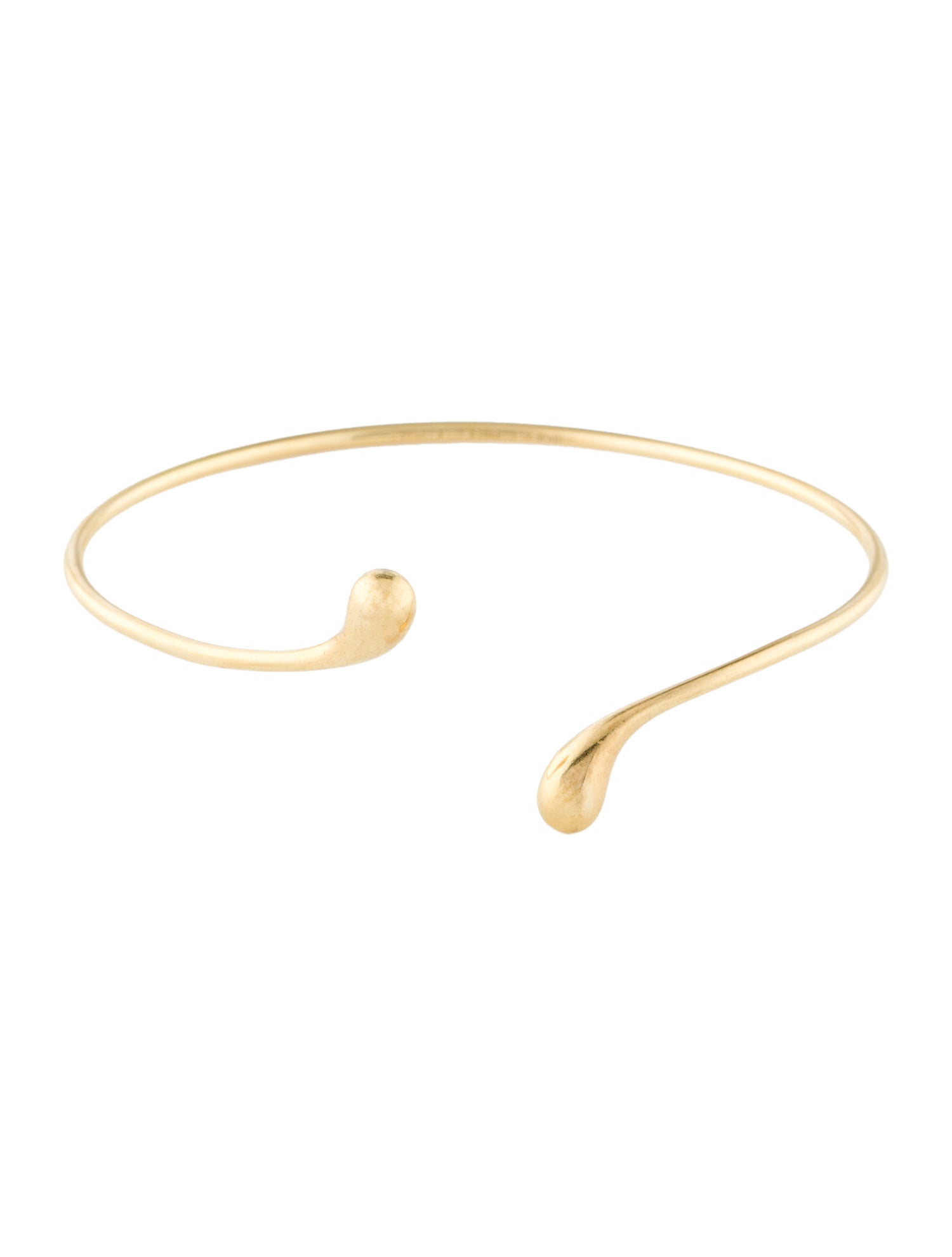 Tiffany & Co. 18K Elongated Teardrop Bangle Bracelet
