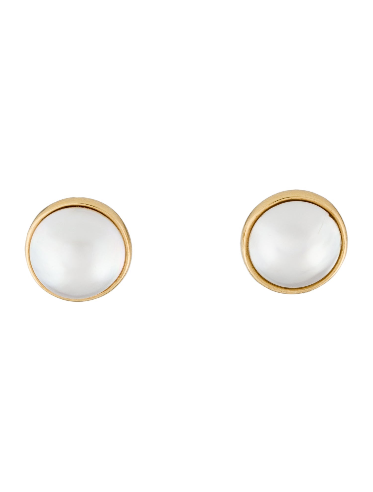Tiffany & Co. Vintage Mabe Pearl Stud Earrings