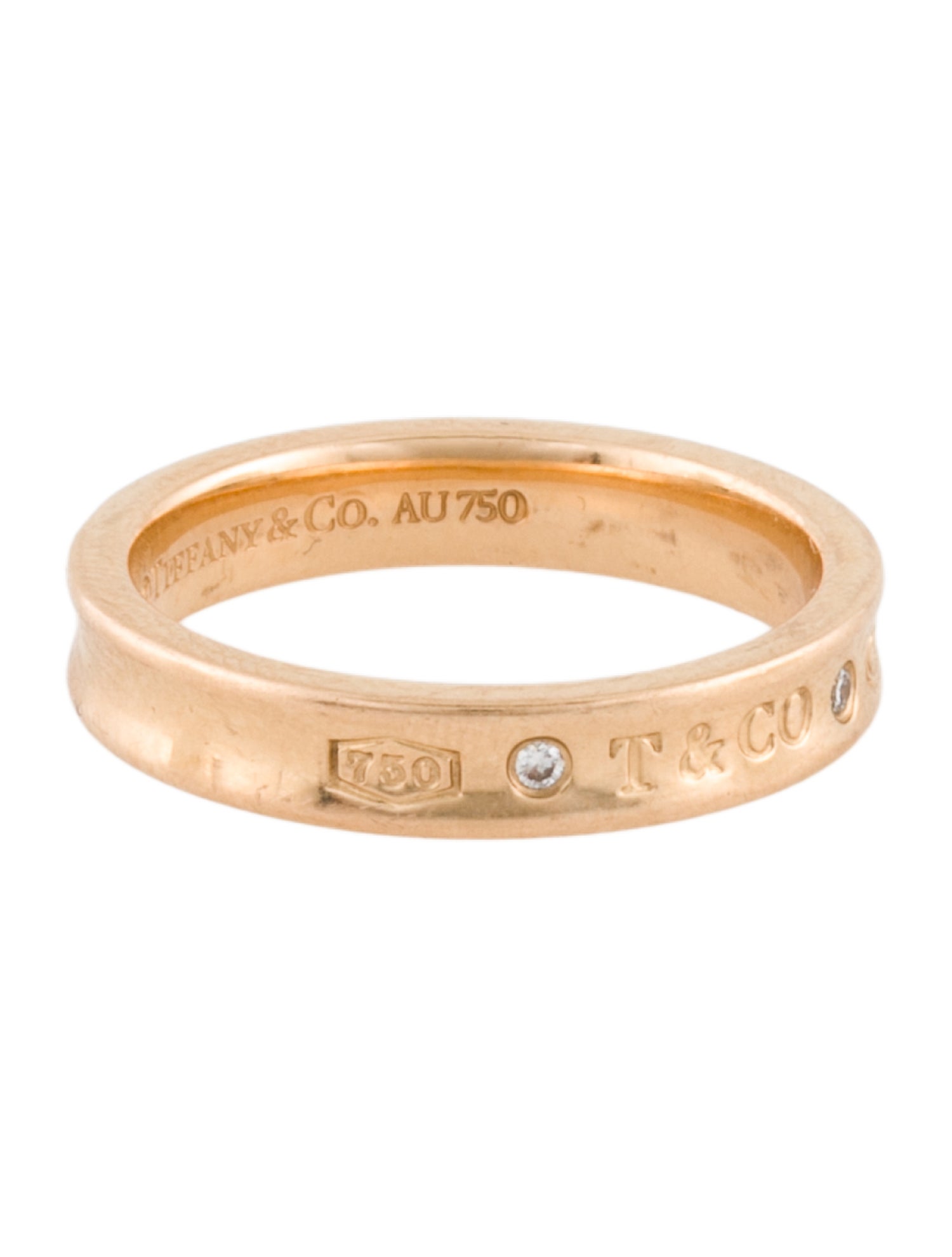 Tiffany & Co. 18K Diamond 1837 Narrow Ring