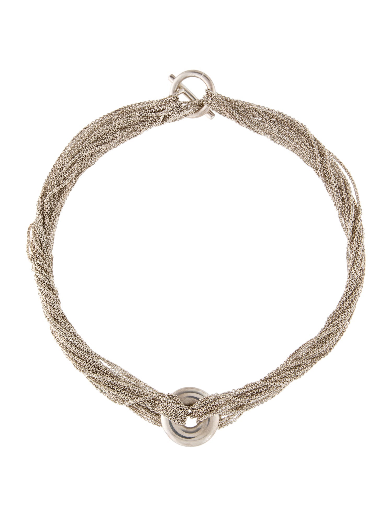 Tiffany & Co. Multistrand Circle Toggle Necklace