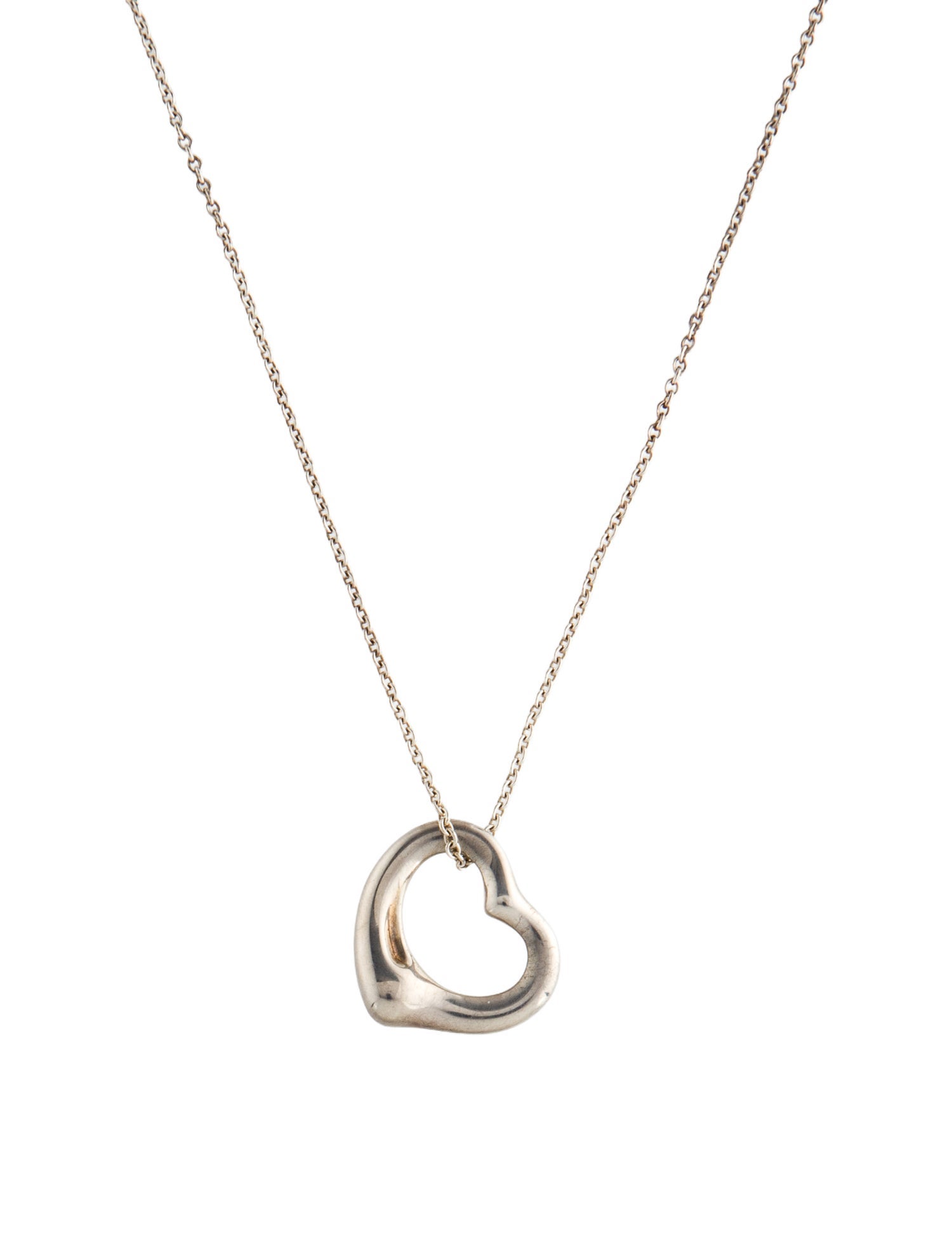 Tiffany & Co. Open Heart Pendant Necklace