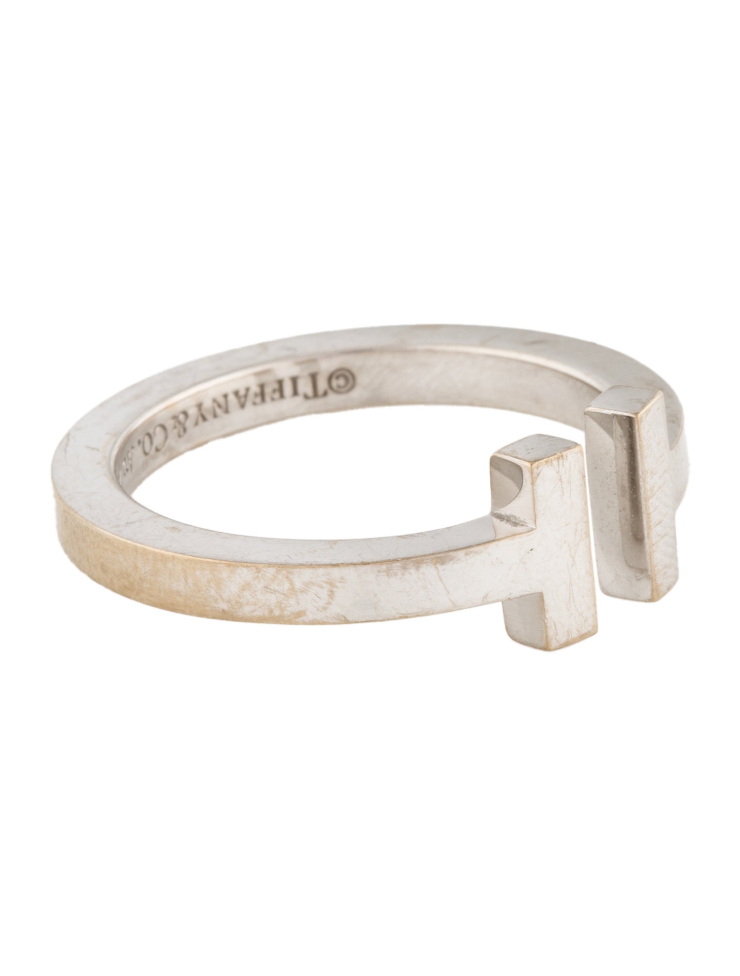 Tiffany & Co. 18K T Square Ring