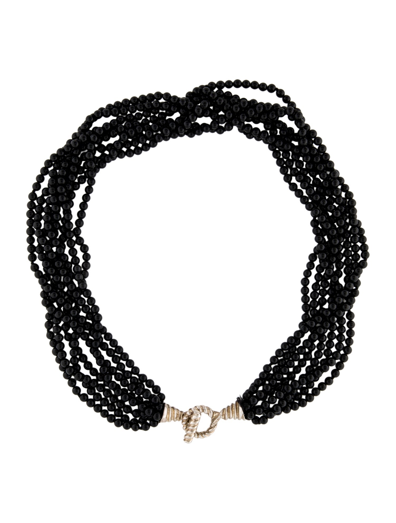 Tiffany & Co. Onyx Torsade Multistrand Necklace