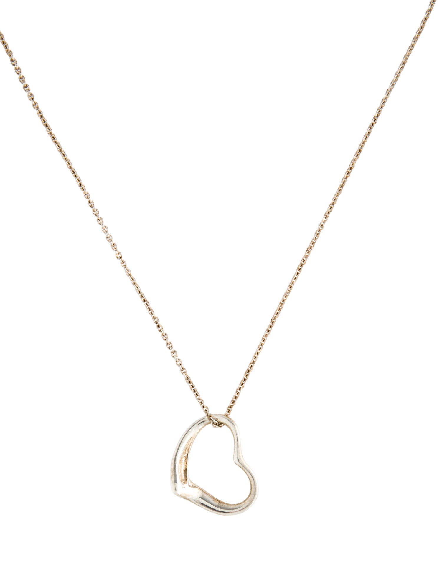 Tiffany & Co. Open Heart Pendant Necklace