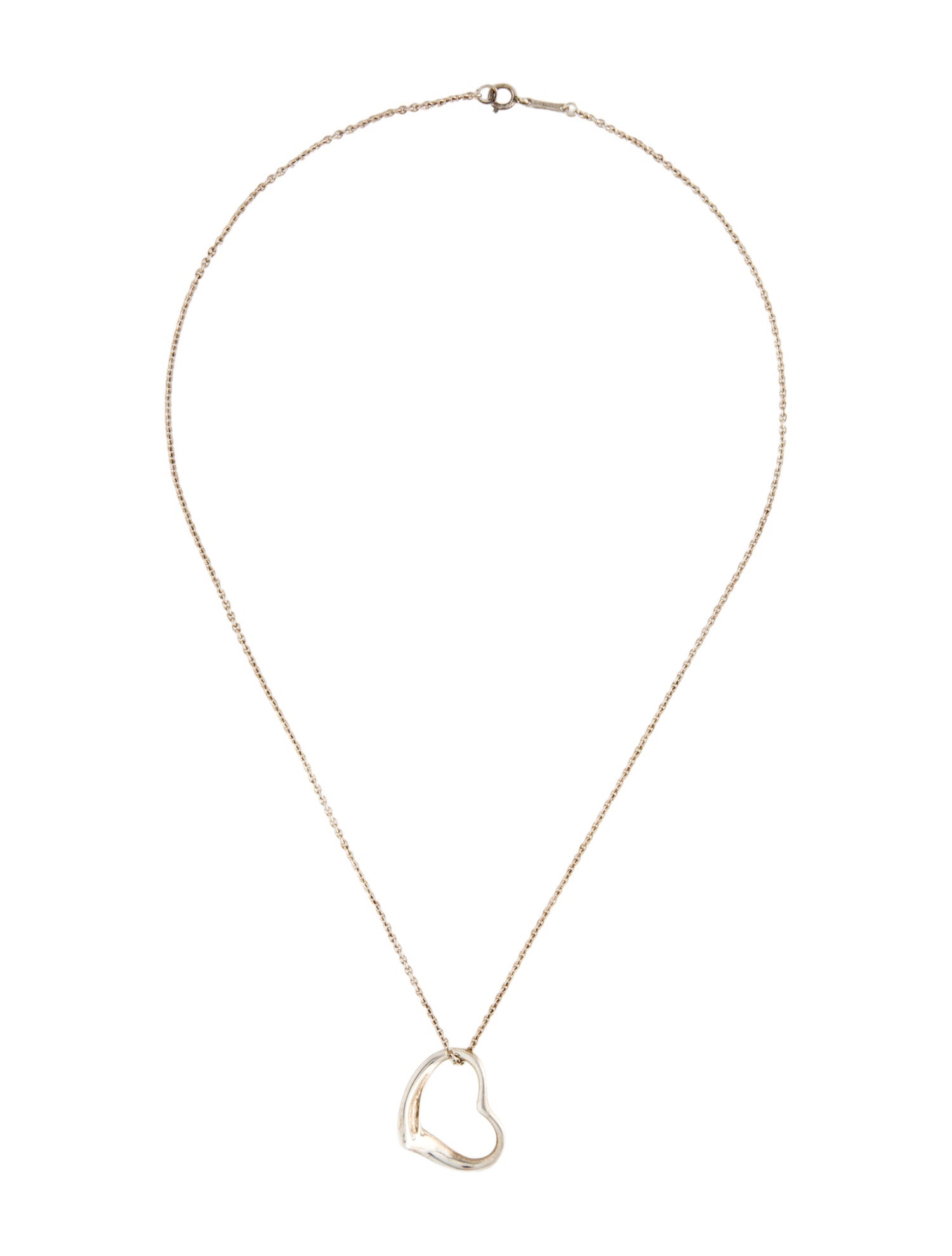 Tiffany & Co. Open Heart Pendant Necklace
