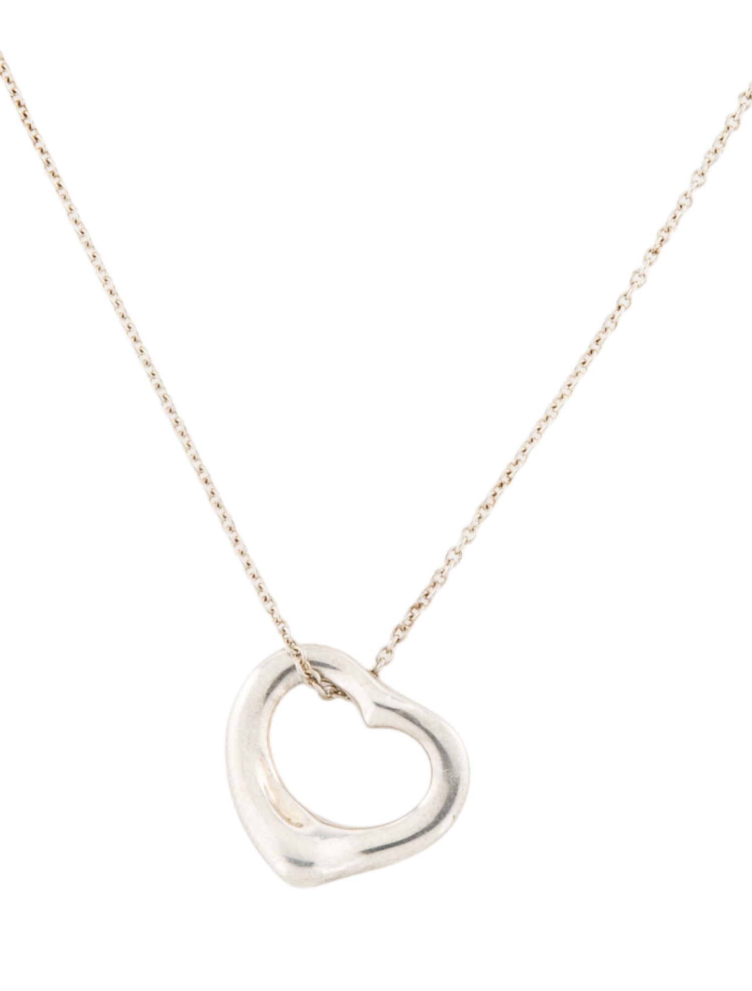 Tiffany & Co. Open Heart Pendant Necklace