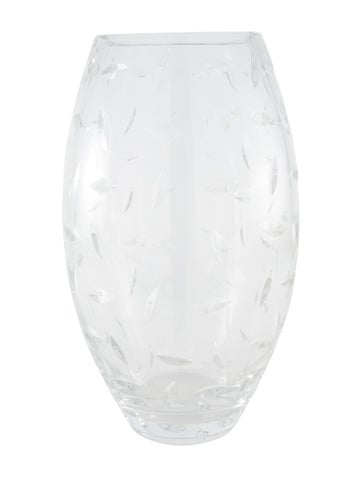Tiffany & Co. Decorative Accents Crystal Leaf Vase