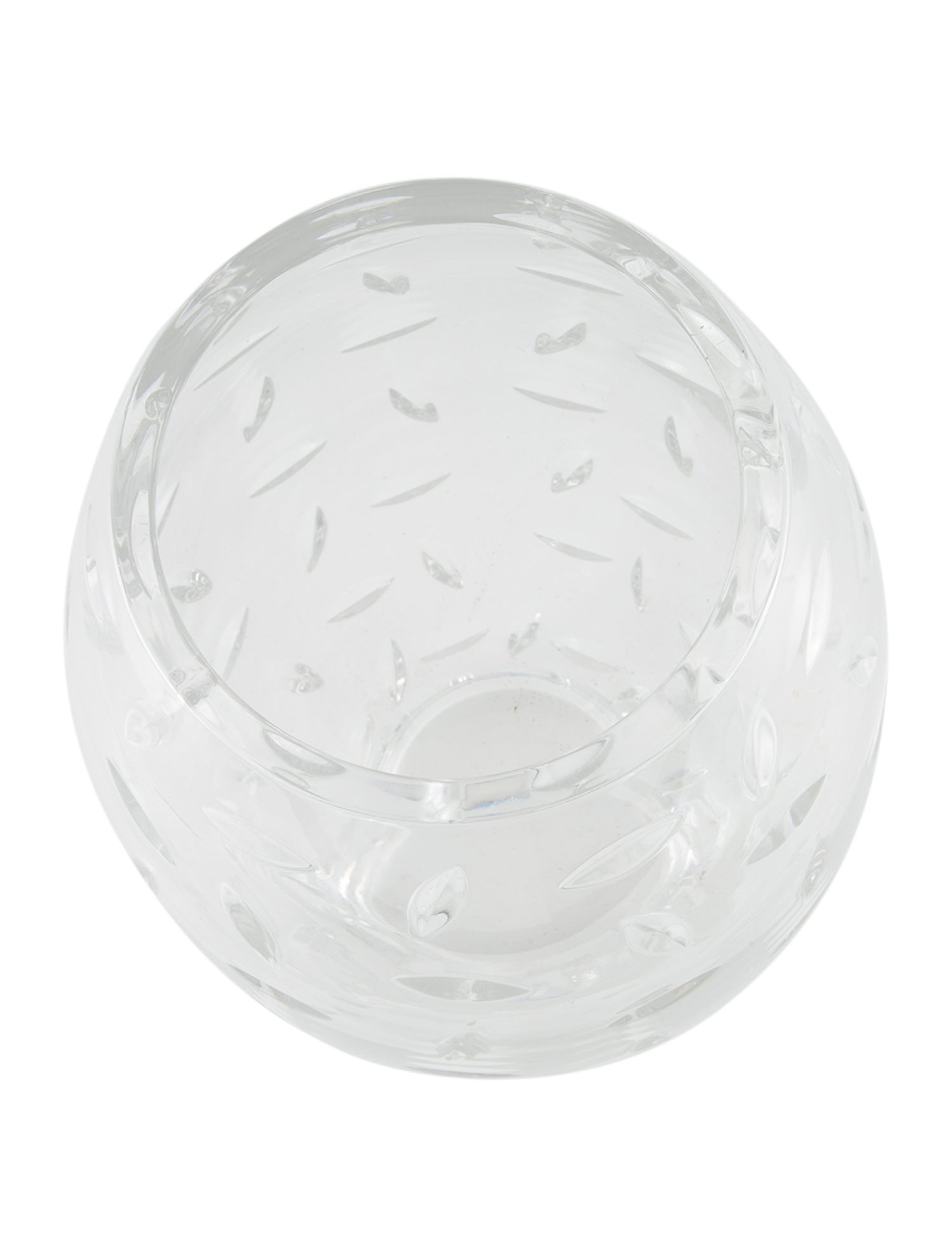 Tiffany & Co. Crystal Leaf Vase