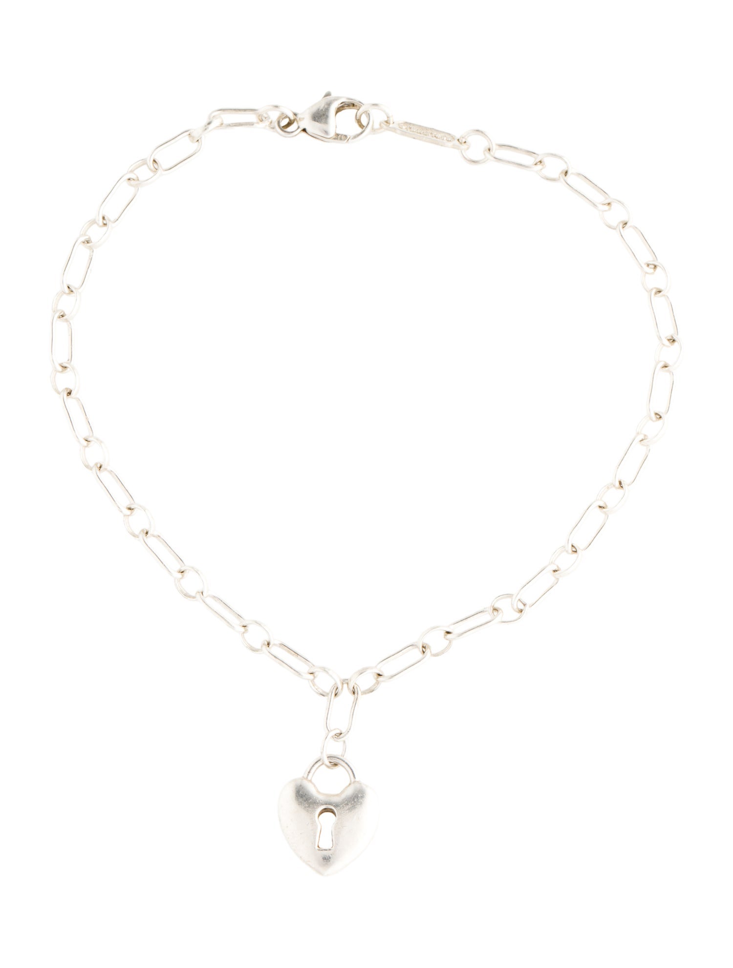 Tiffany & Co. Heart Lock Charm Bracelet