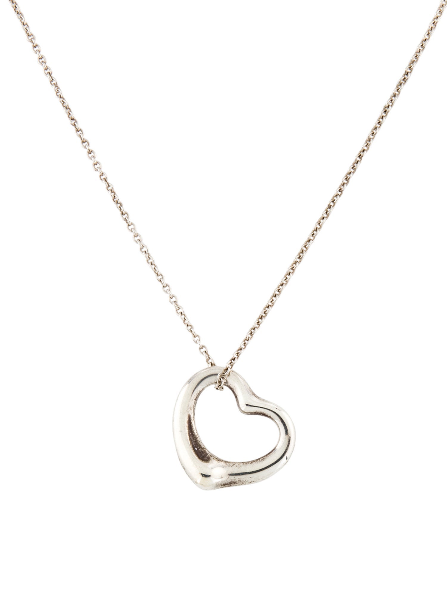 Tiffany & Co. Open Heart Pendant Necklace