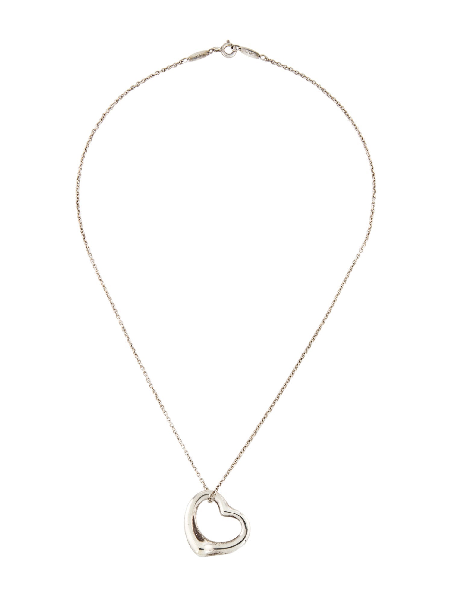 Tiffany & Co. Open Heart Pendant Necklace