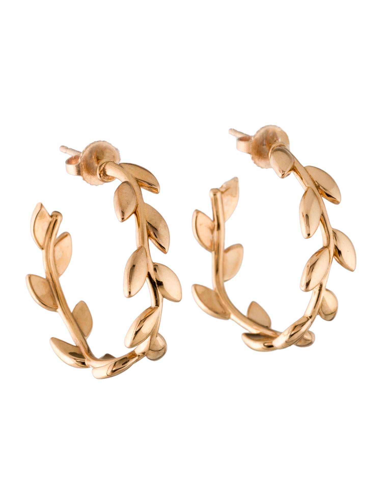 Tiffany & Co. Olive Leaf Hoop Earrings