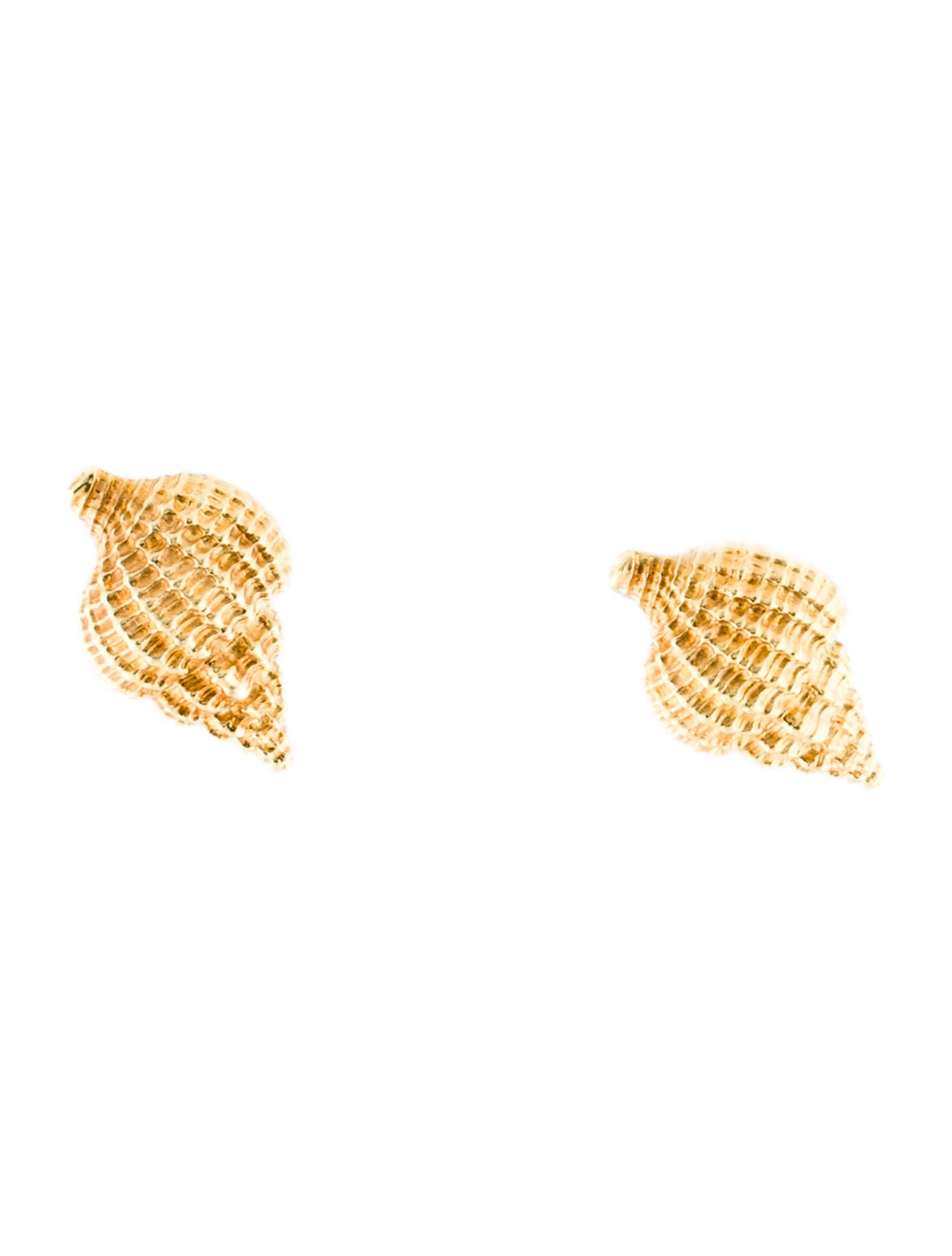 Tiffany & Co. Vintage 18K George Schuler Conch Shell Stud Earrings