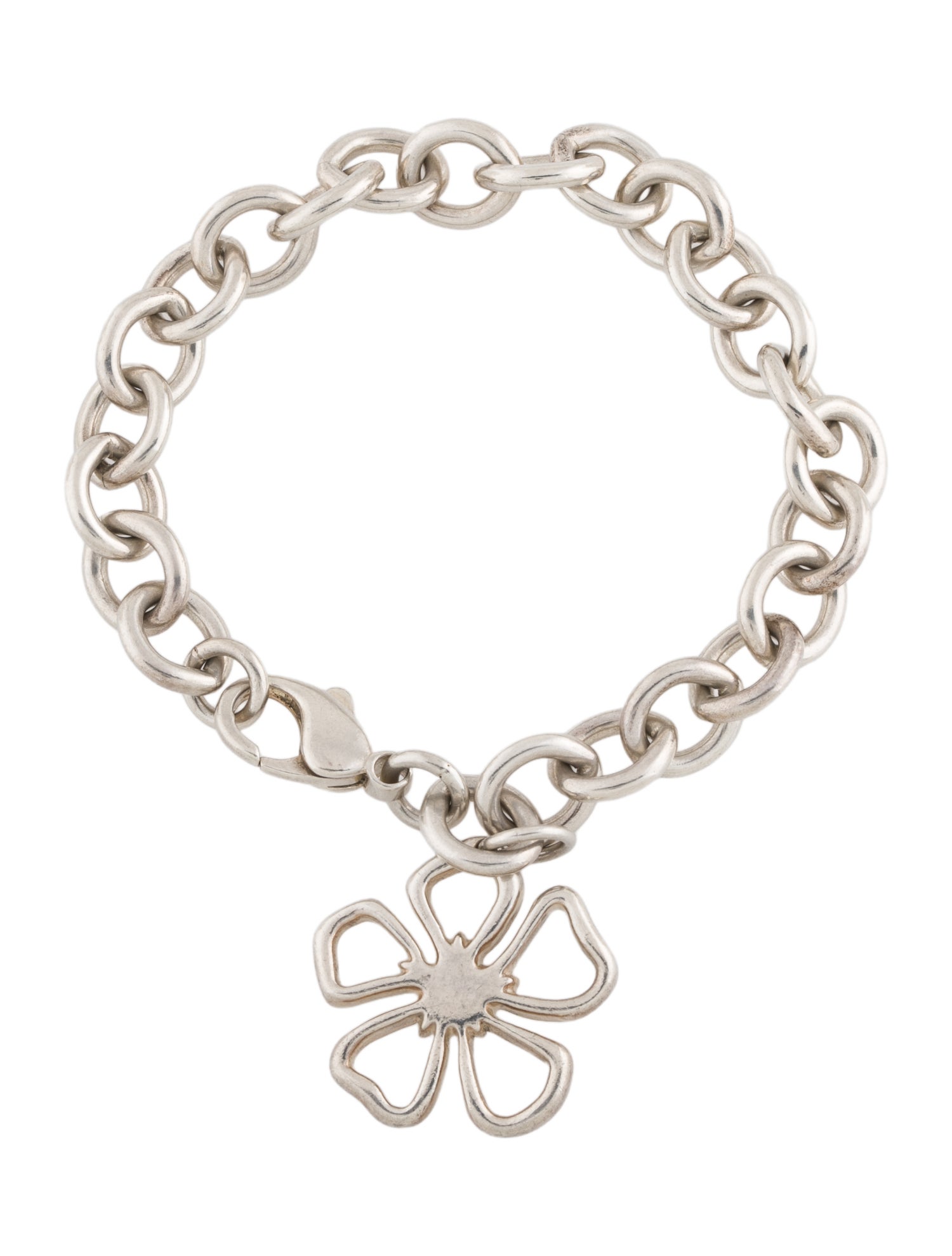 Tiffany & Co. Open Flower Charm Bracelet