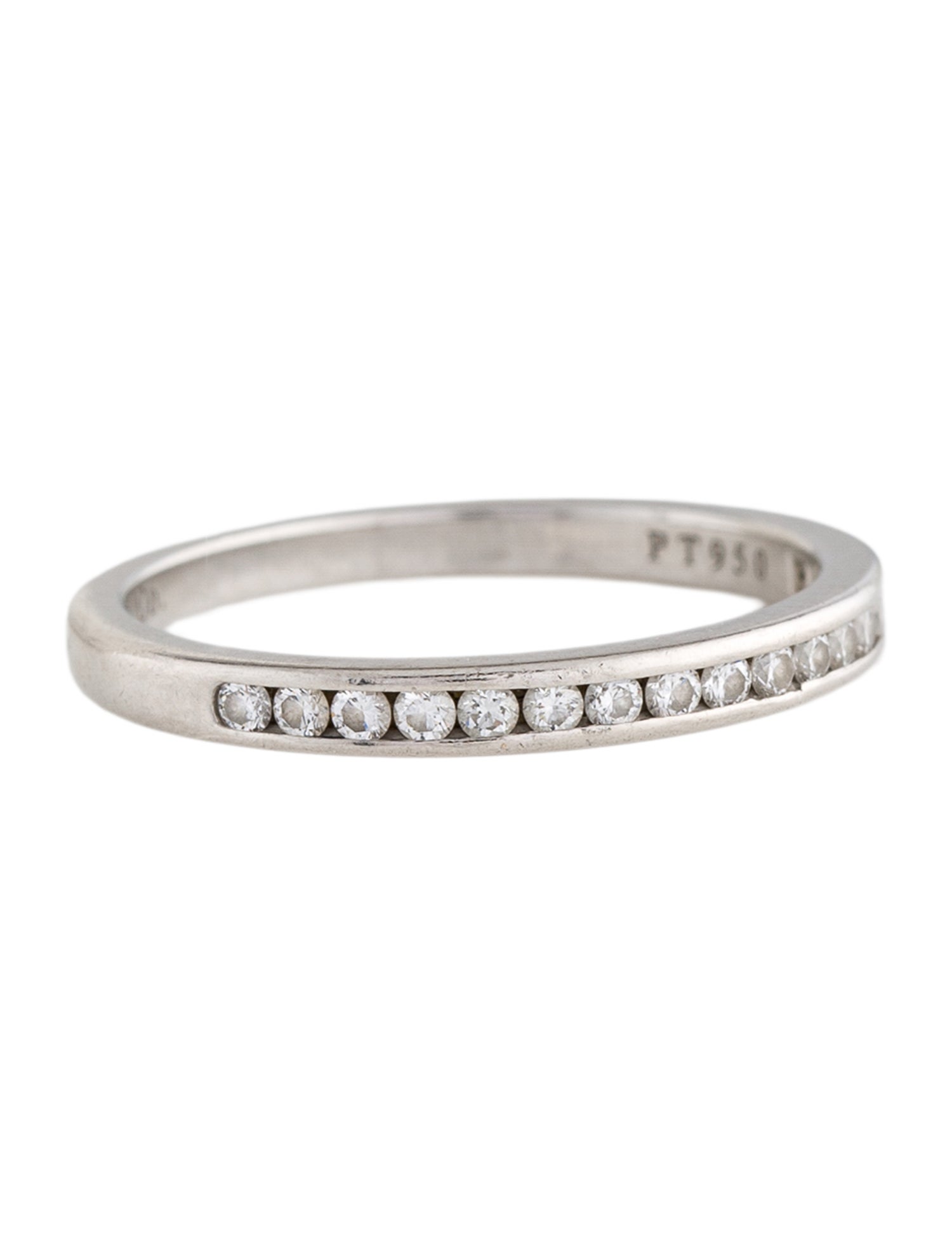 Tiffany & Co. Platinum Diamond Tiffany Setting Wedding Band