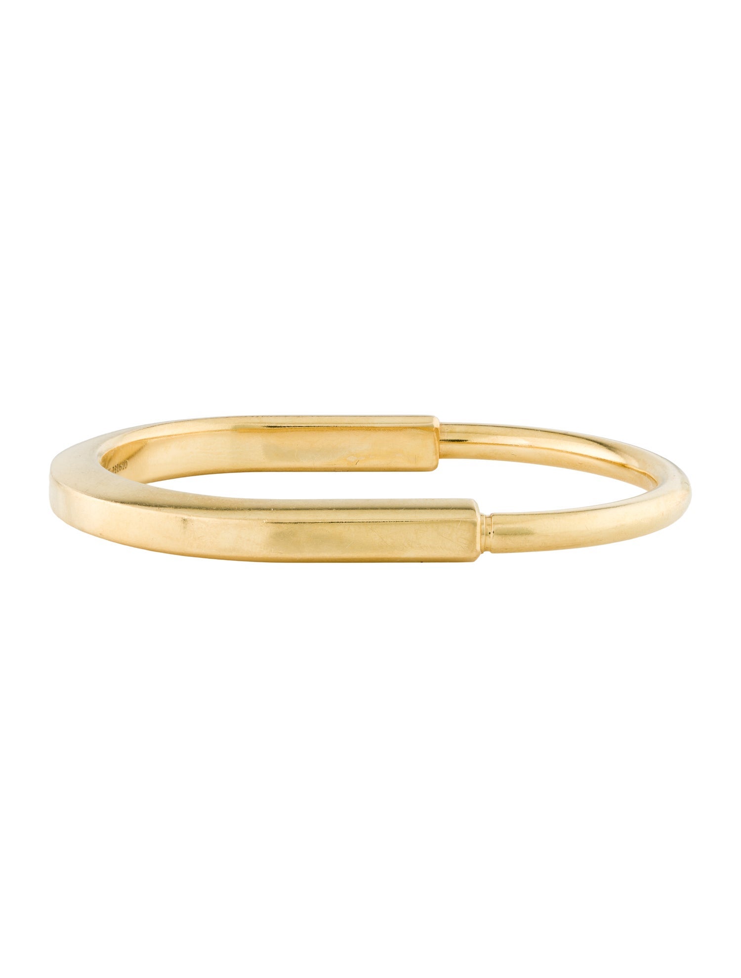 Tiffany & Co. 18K Lock Bangle Bracelet