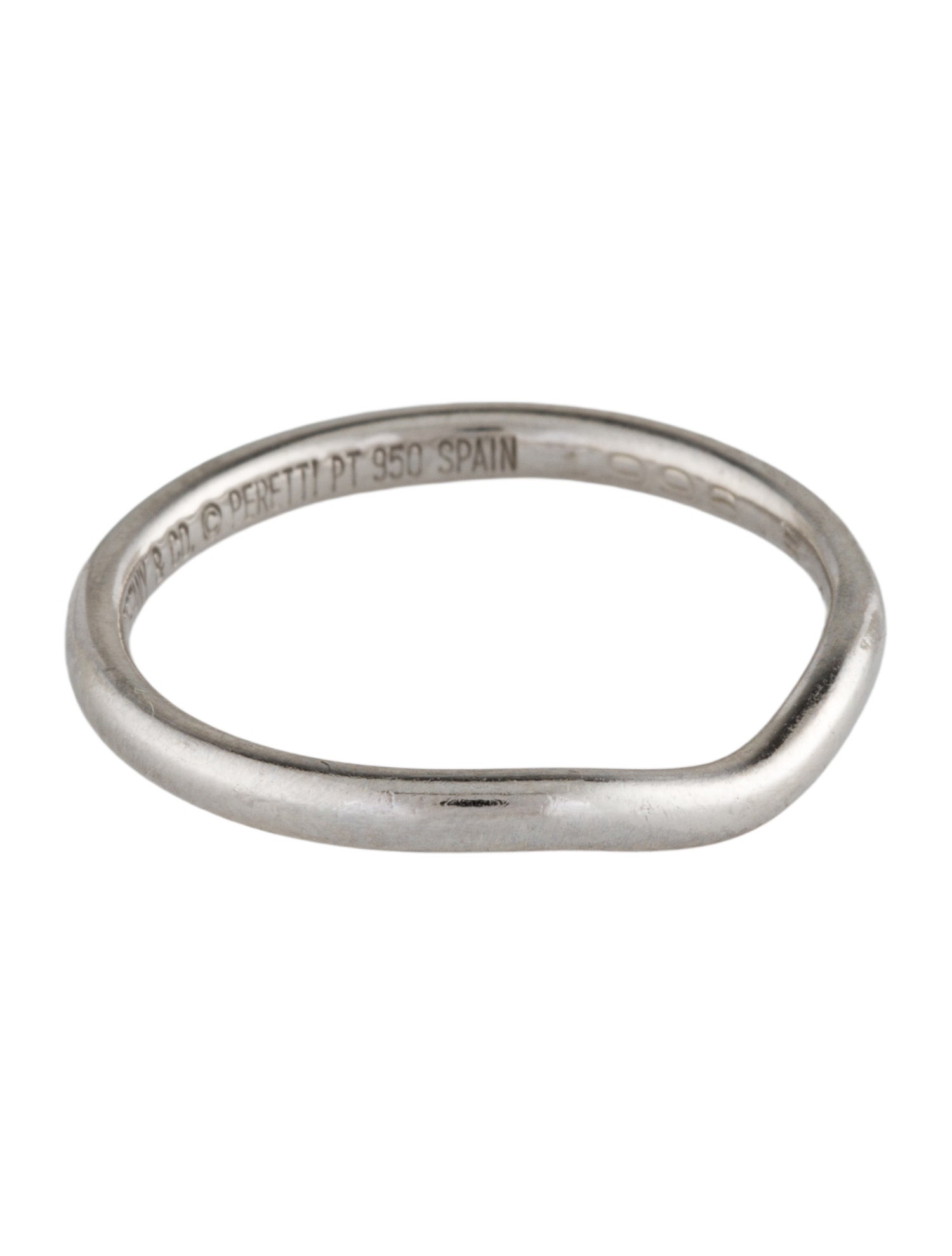 Tiffany & Co. Platinum Curved Wedding Band