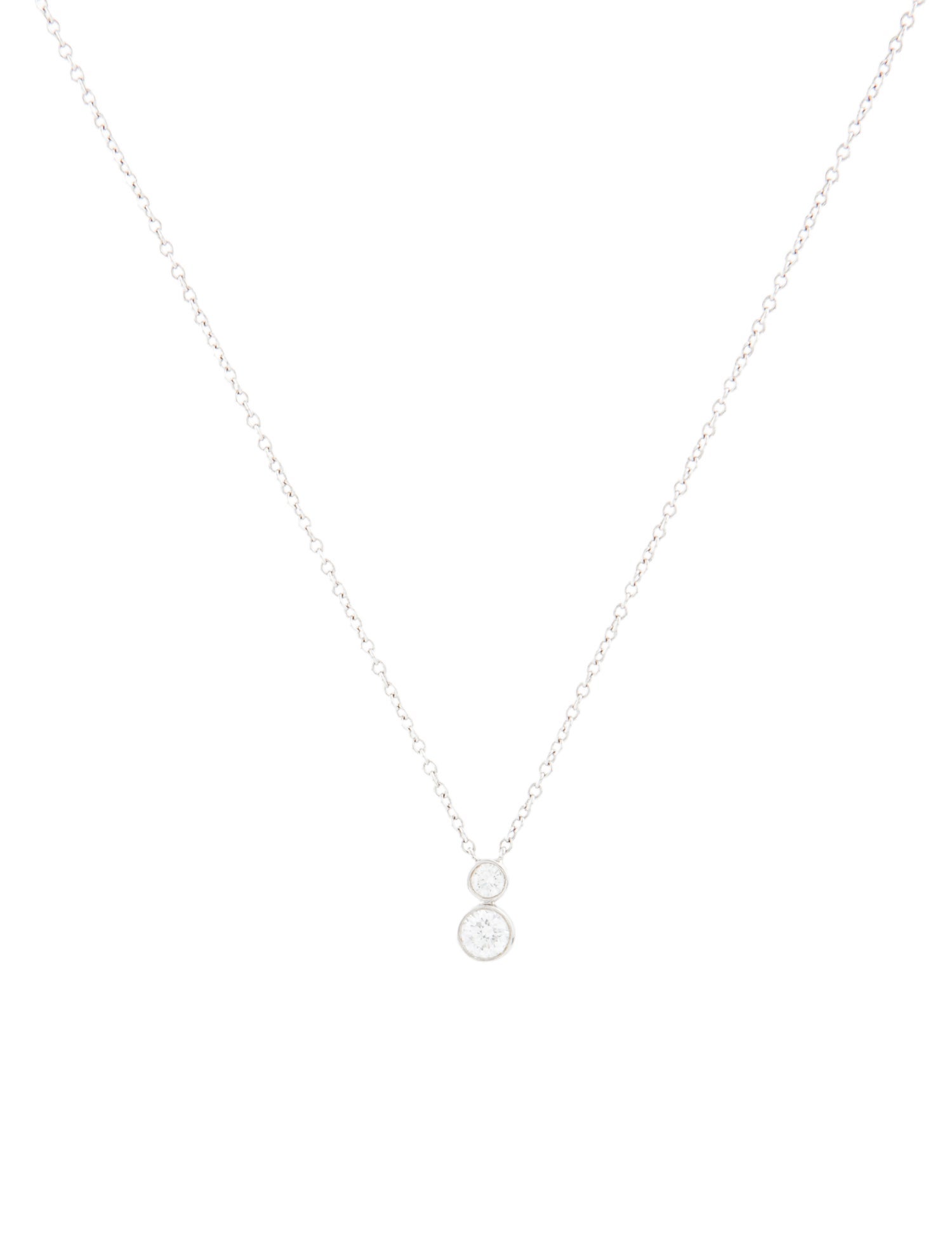 Tiffany & Co. Platinum Diamond Pendant Necklace