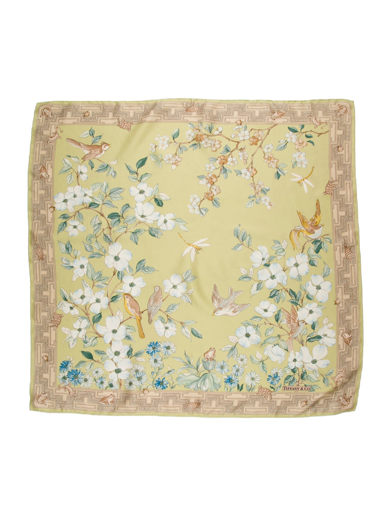 Tiffany & Co. Silk Floral Print Scarf