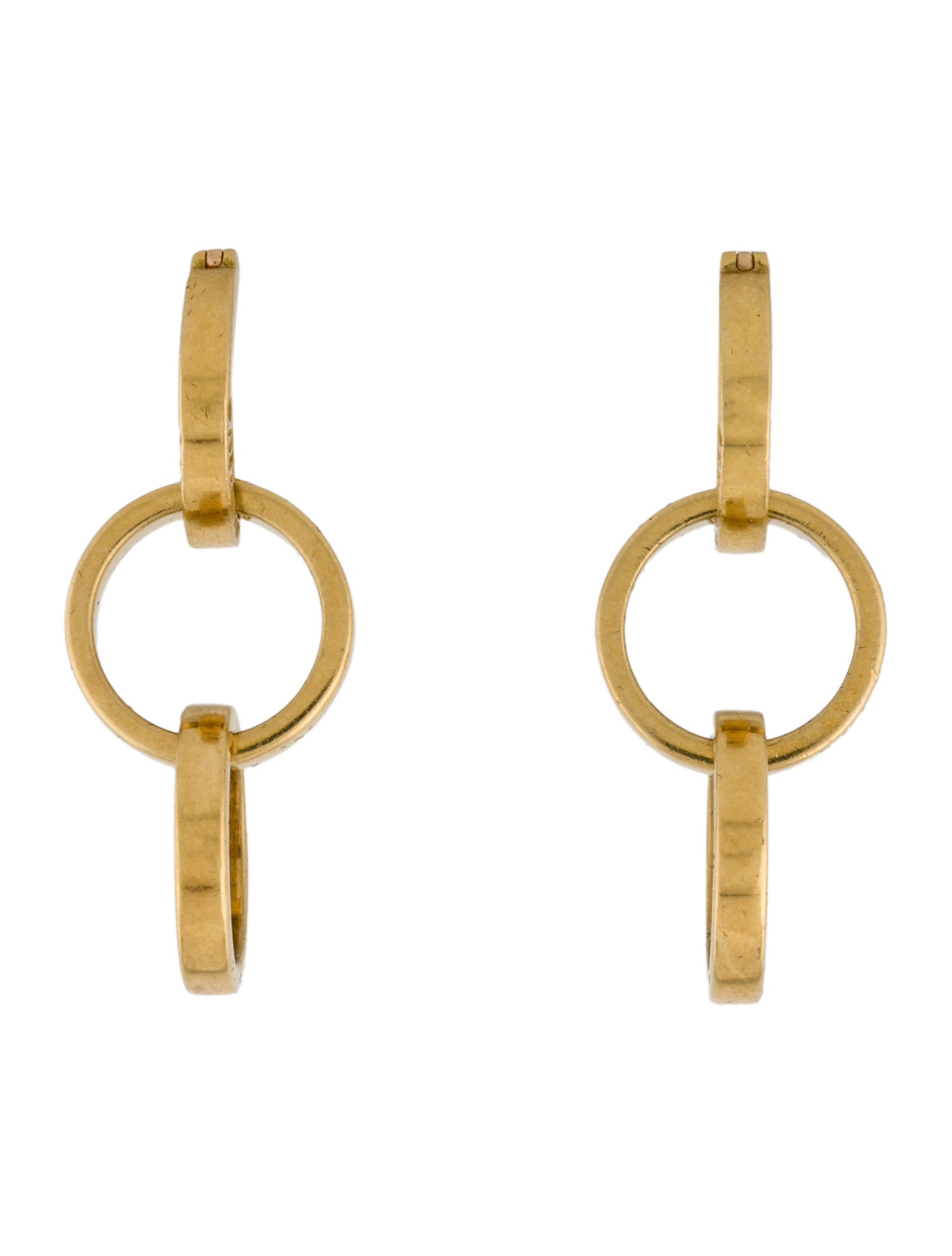 Tiffany & Co. Vintage 18K Interlocking Three-Ring Drop Earrings