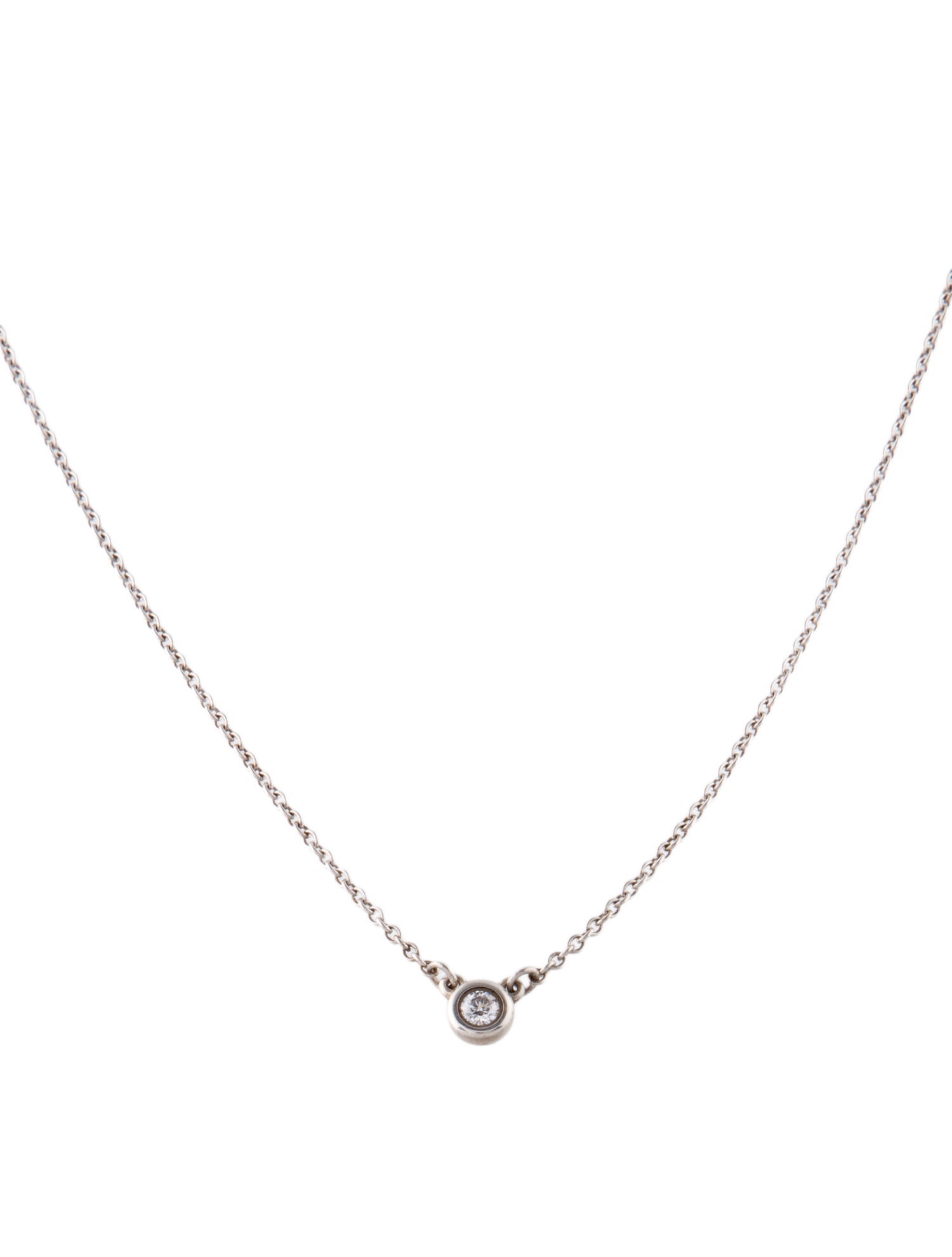 Tiffany & Co. Diamonds by the Yard Single Diamond Pendant Necklace