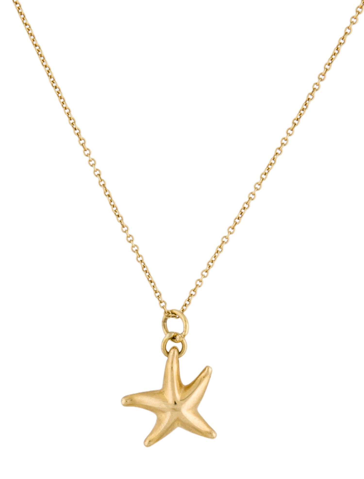 Tiffany & Co. 18K Elsa Peretti Starfish Pendant Necklace