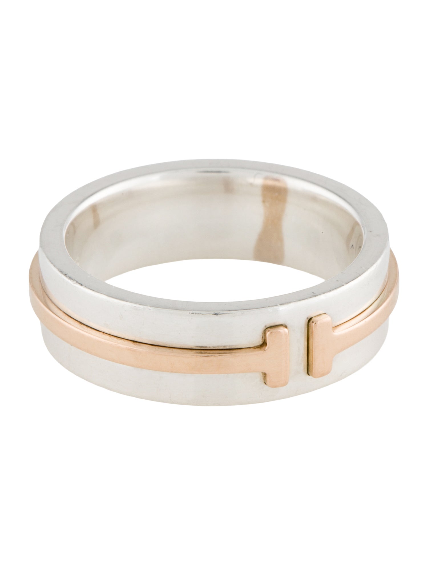 Tiffany & Co. T Two-Tone Wide Band Ring