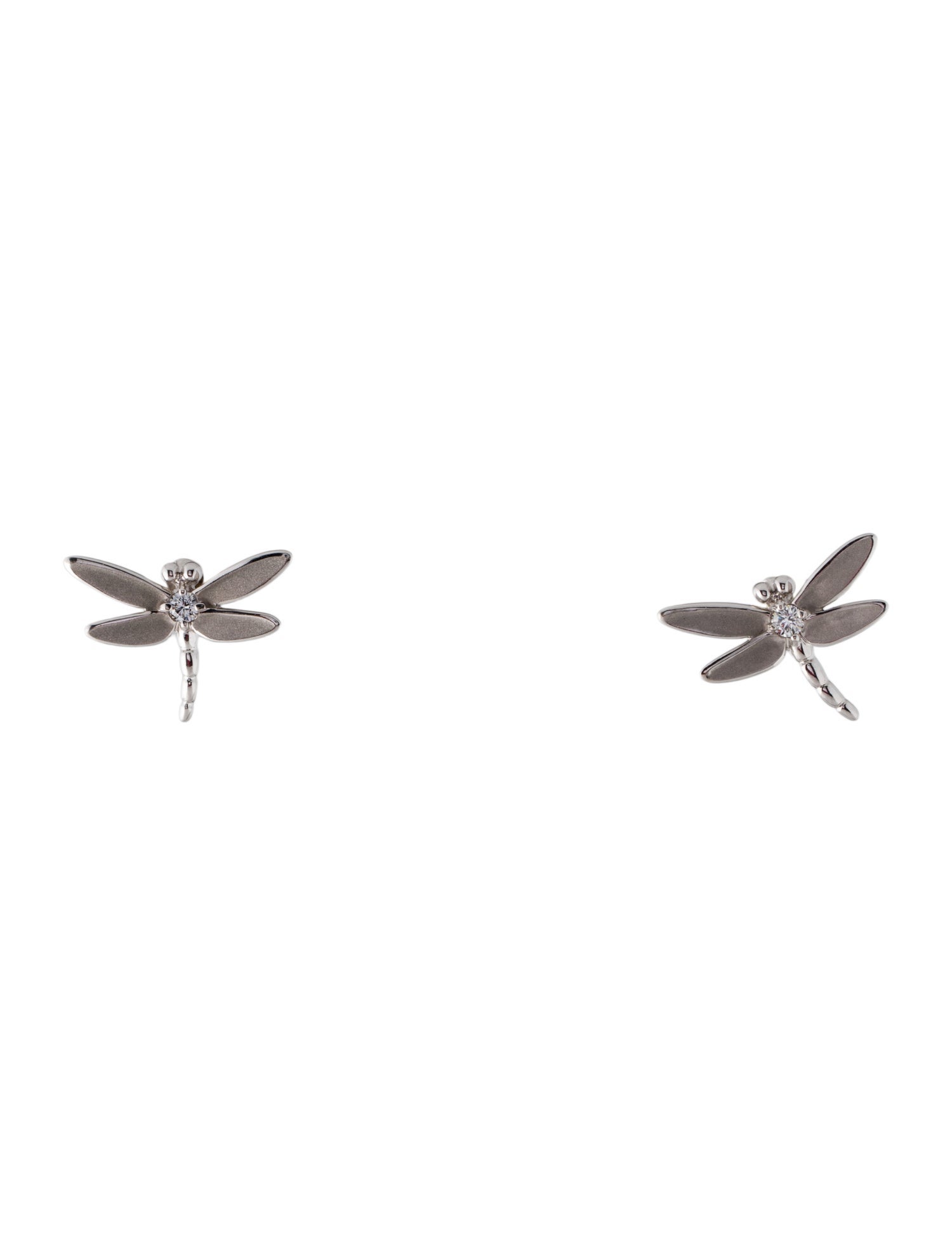 Tiffany & Co. 18K Diamond Dragonfly Stud Earrings