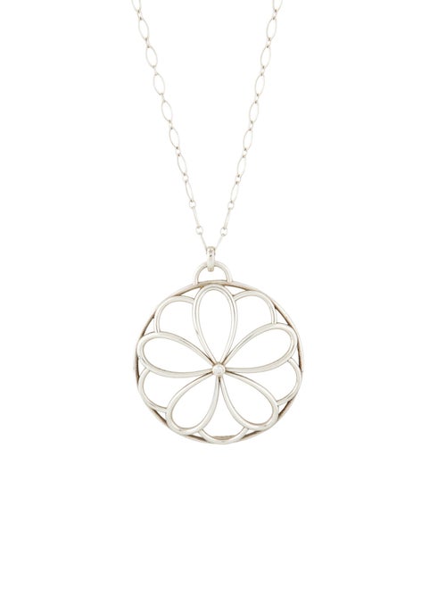 Tiffany & Co. Diamond Garden Flower Pendant Necklace