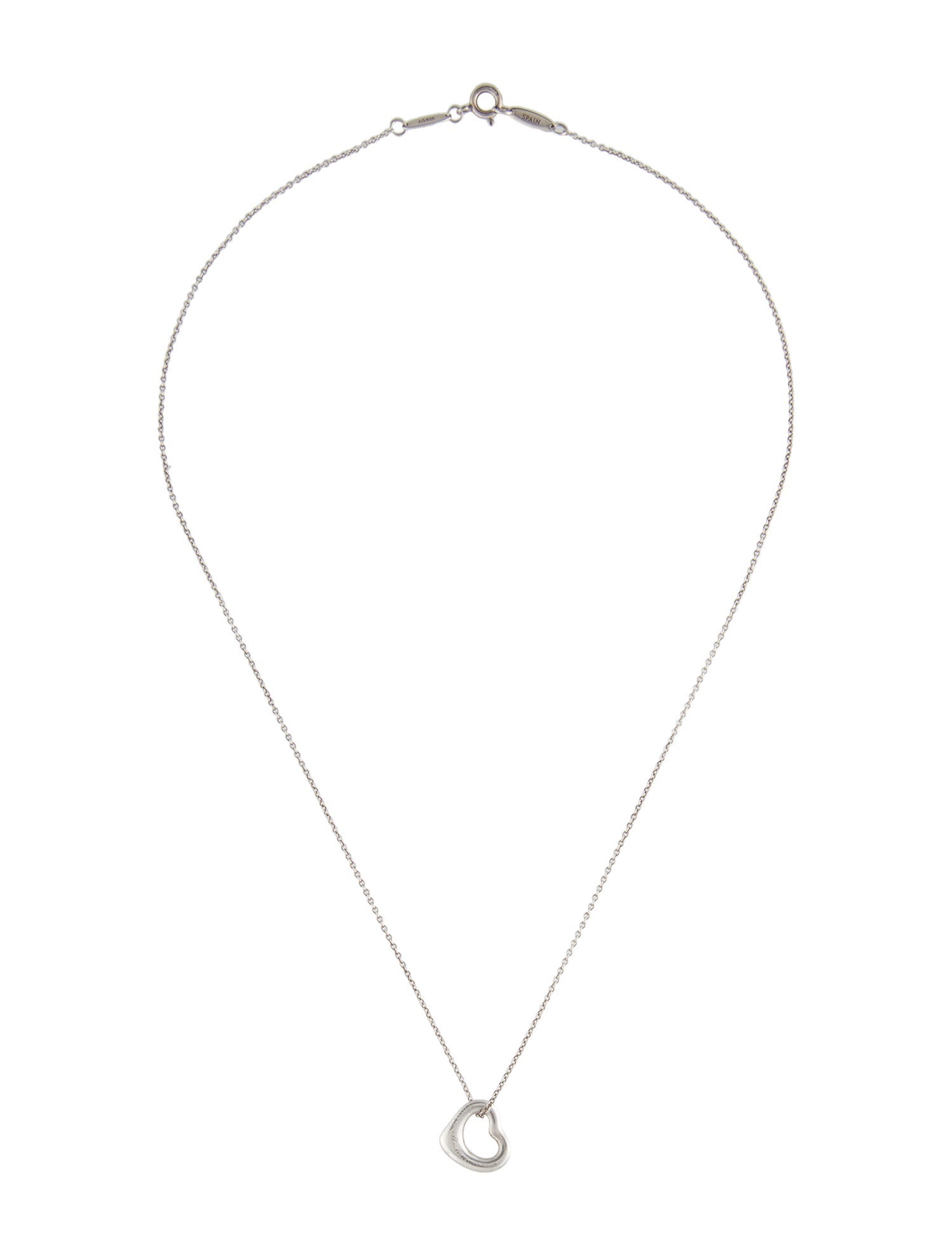 Tiffany & Co. Open Heart Pendant Necklace