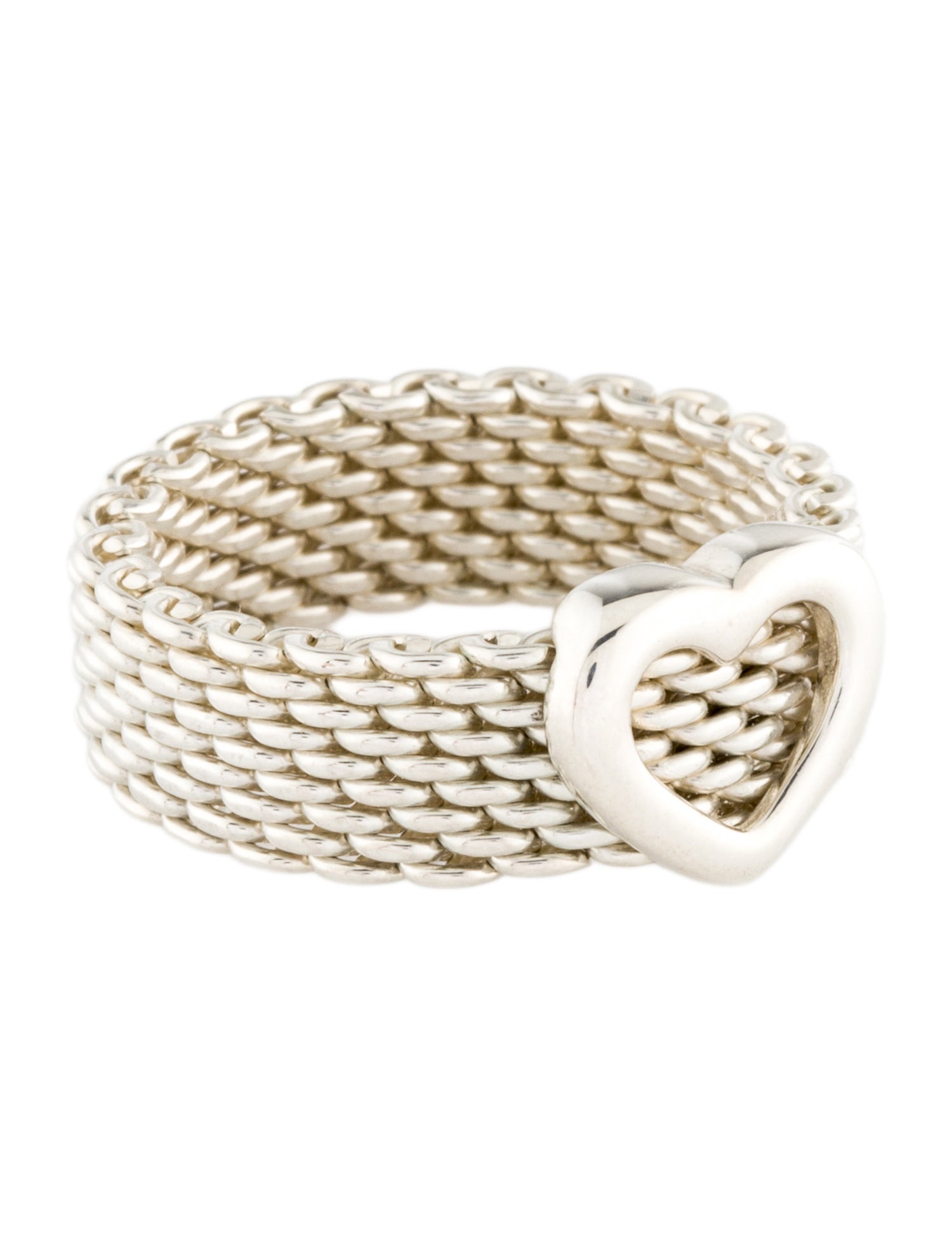 Tiffany & Co. Heart Mesh Band Ring