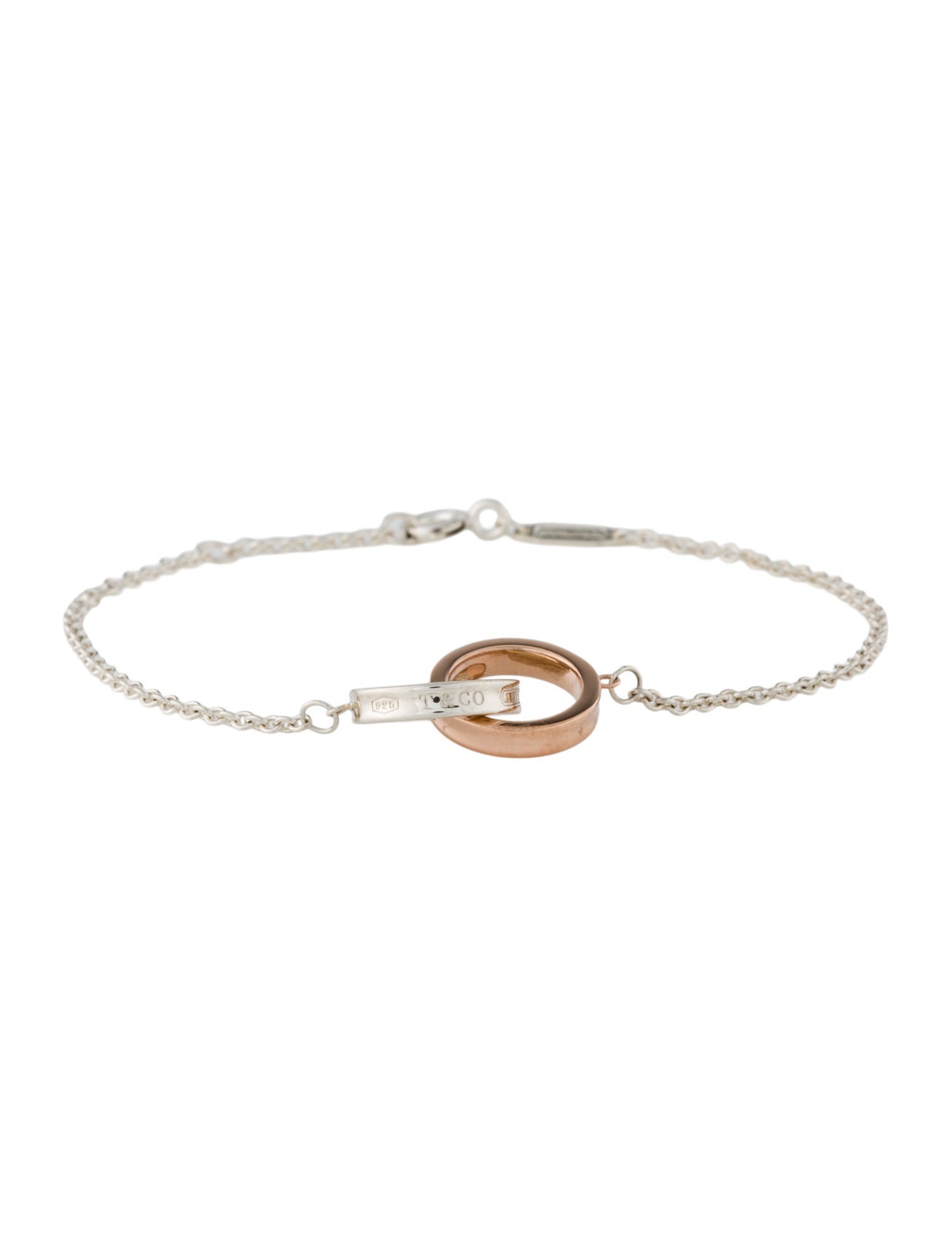 Tiffany & Co. 1837® Two-Tone Interlocking Circle Chain Bracelet