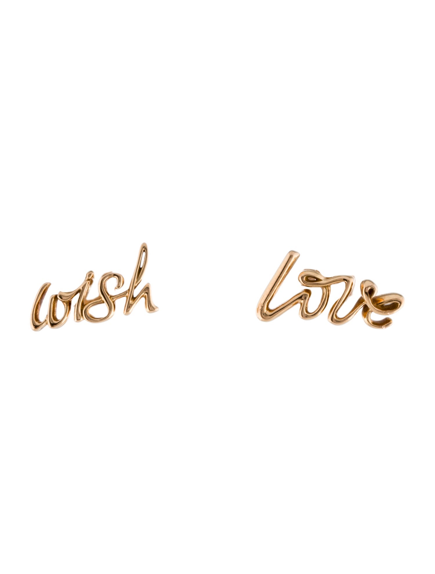 Tiffany & Co. 18K Graffiti Love & Wish Stud Earrings