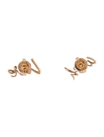 Tiffany & Co. 18K Graffiti Love & Wish Stud Earrings
