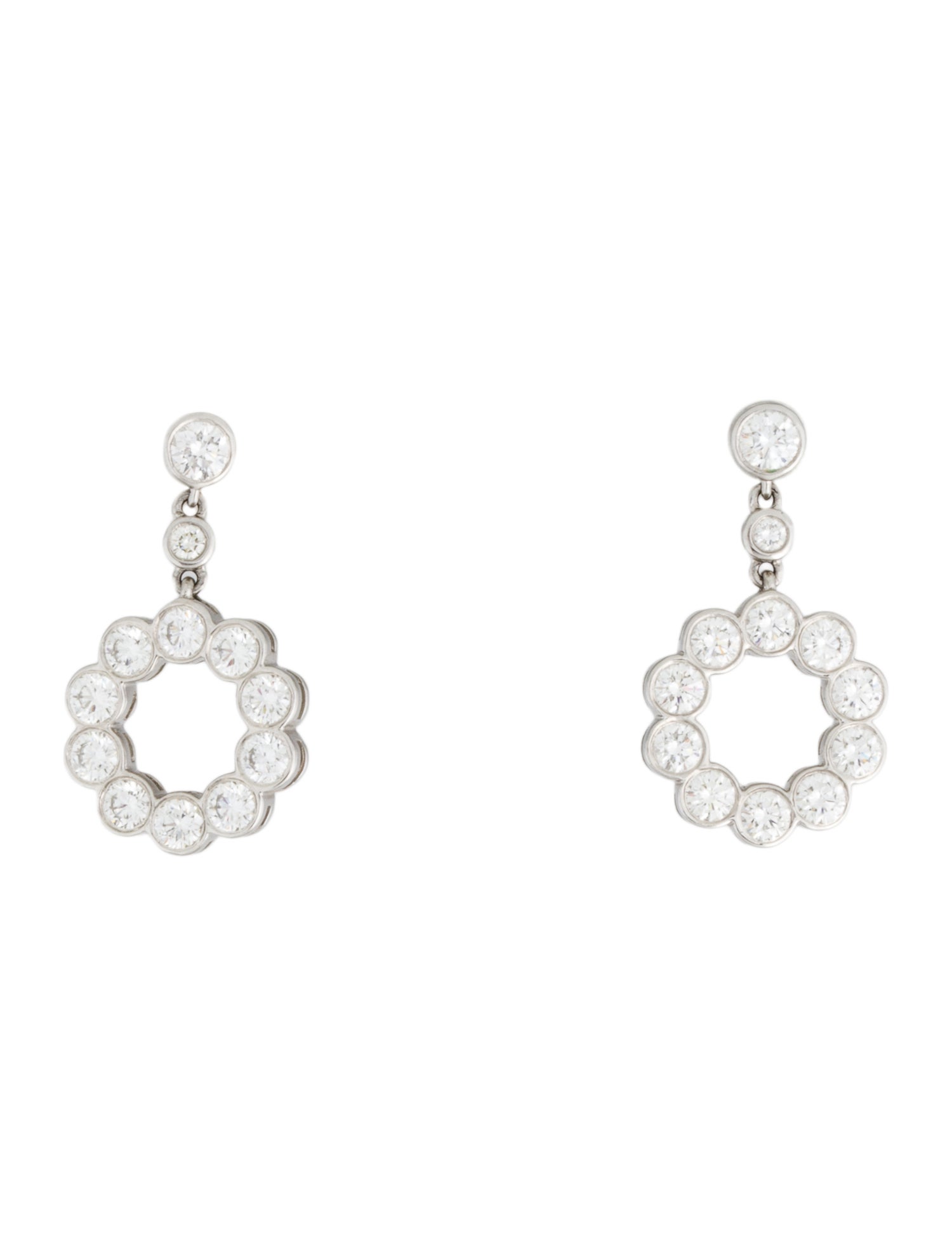 Tiffany & Co. Platinum Diamond Jazz Drop Earrings