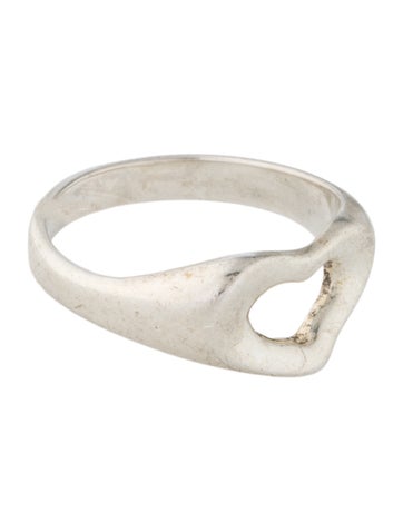 Tiffany & Co. Signet Ring Vintage Full Heart 5.5