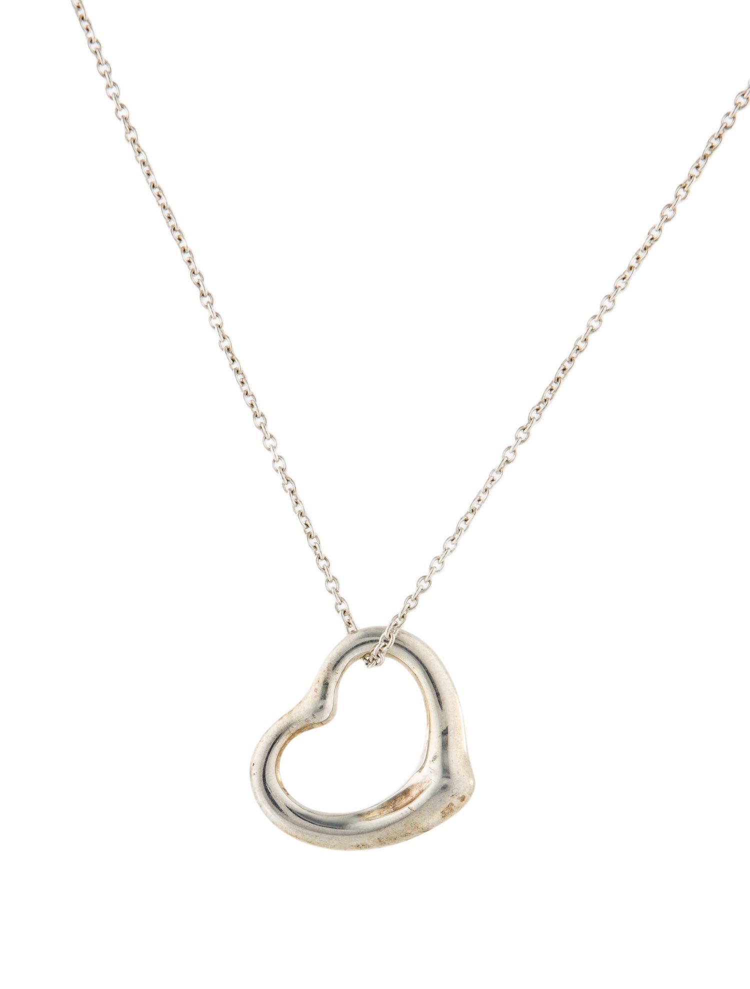 Tiffany & Co. Open Heart Pendant Necklace
