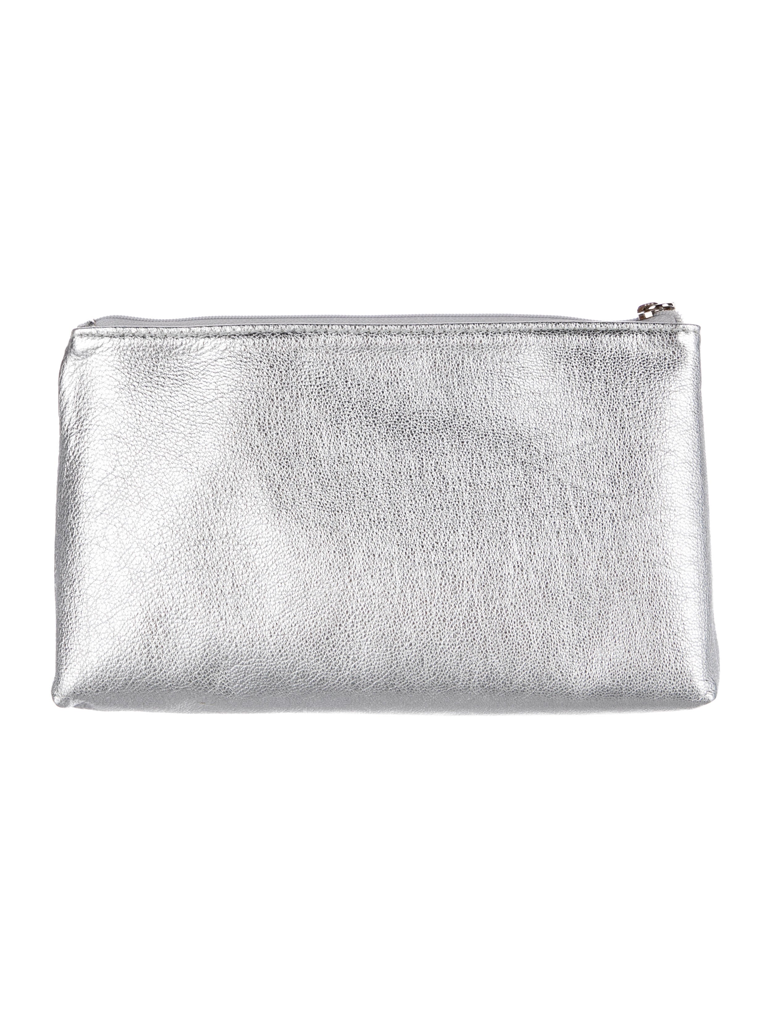 Tiffany & Co. Leather Metallic Cosmetic Bag