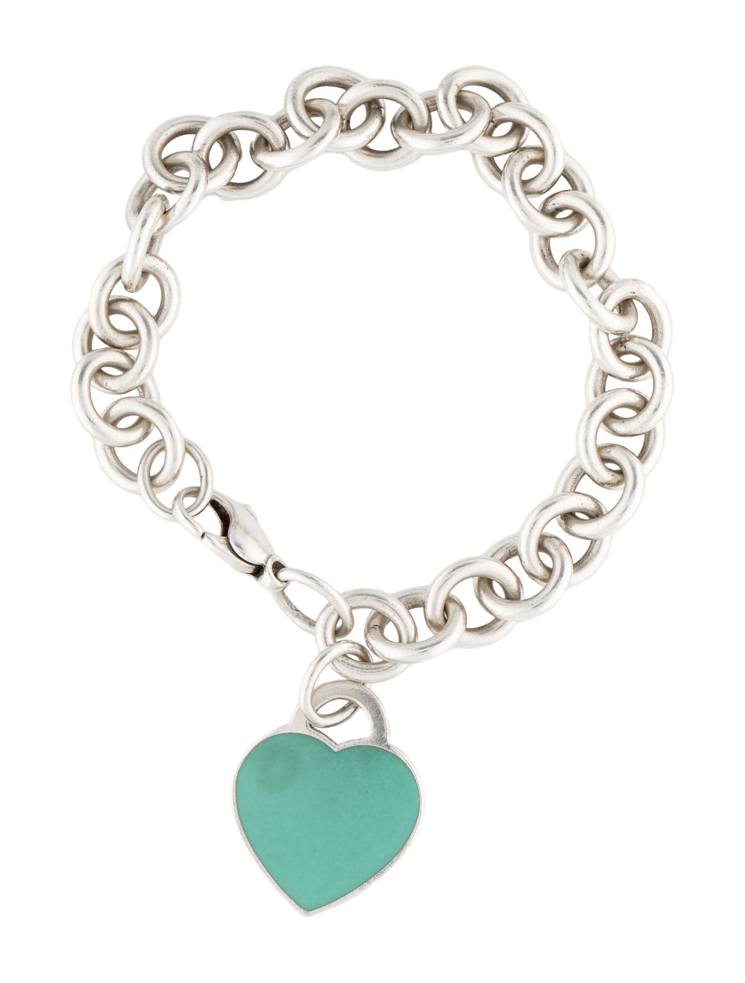 Tiffany & Co. Enamel Heart Tag Bracelet