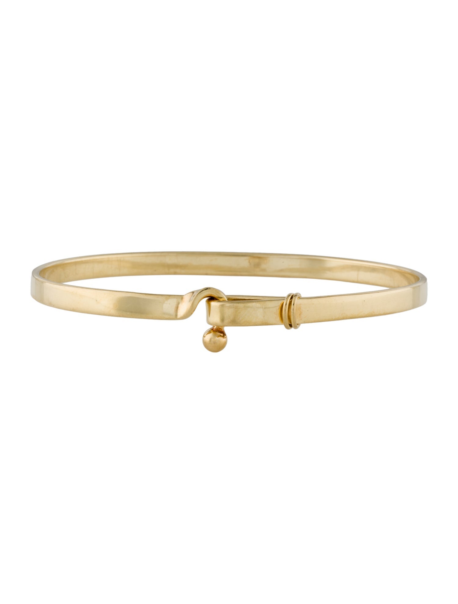 Tiffany & Co. 18K Hook & Eye Bangle Bracelet